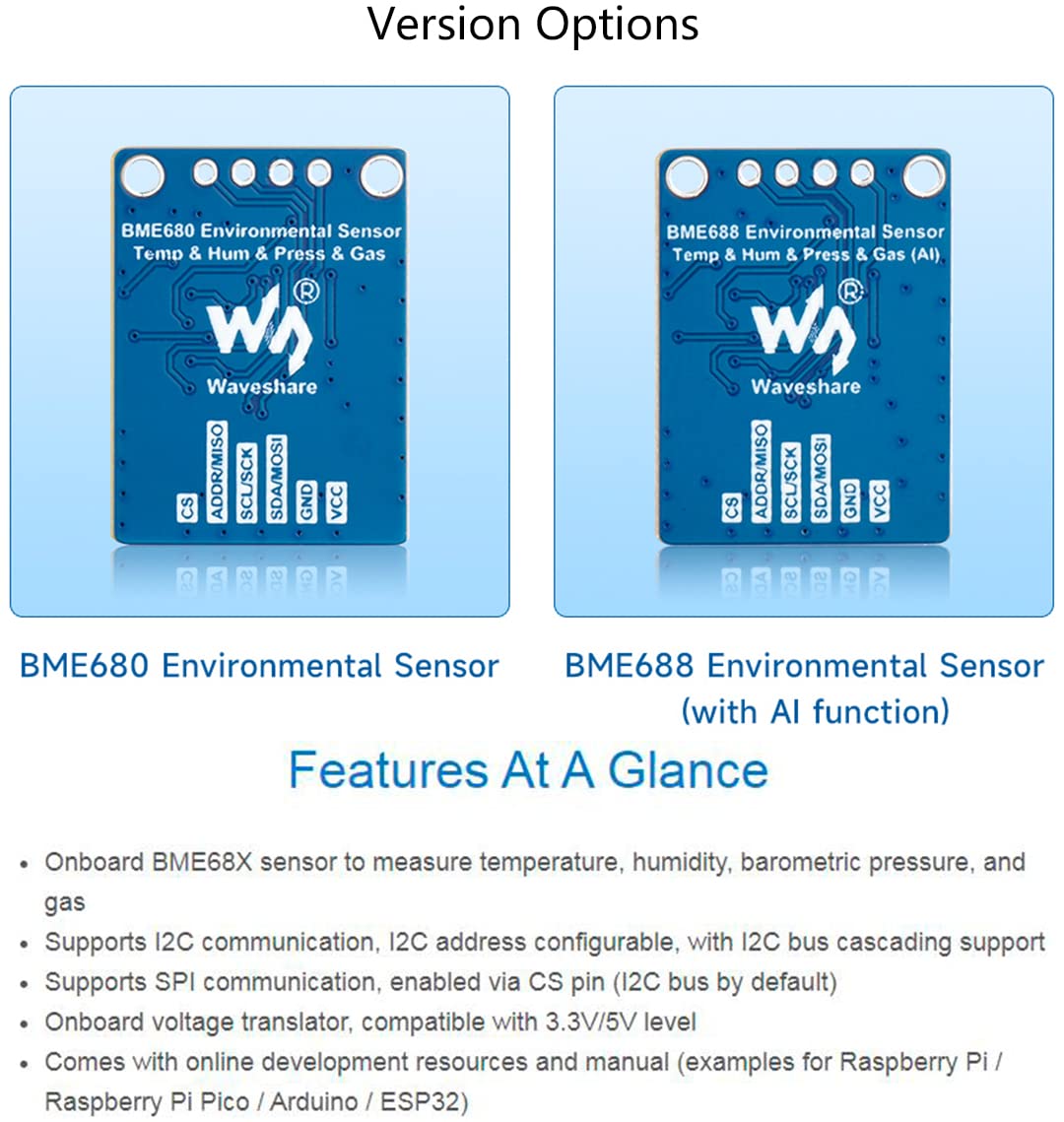 Amazon.com: BME680 Environmental Sensor, Supports Temperature